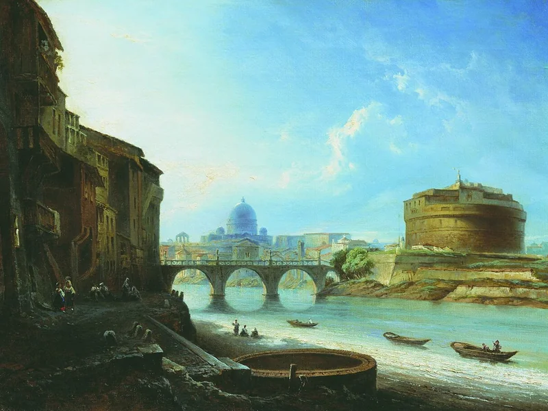 1824-Aleksej Petrovič Bogoljubov - Castel Sant'Angelo in Roma